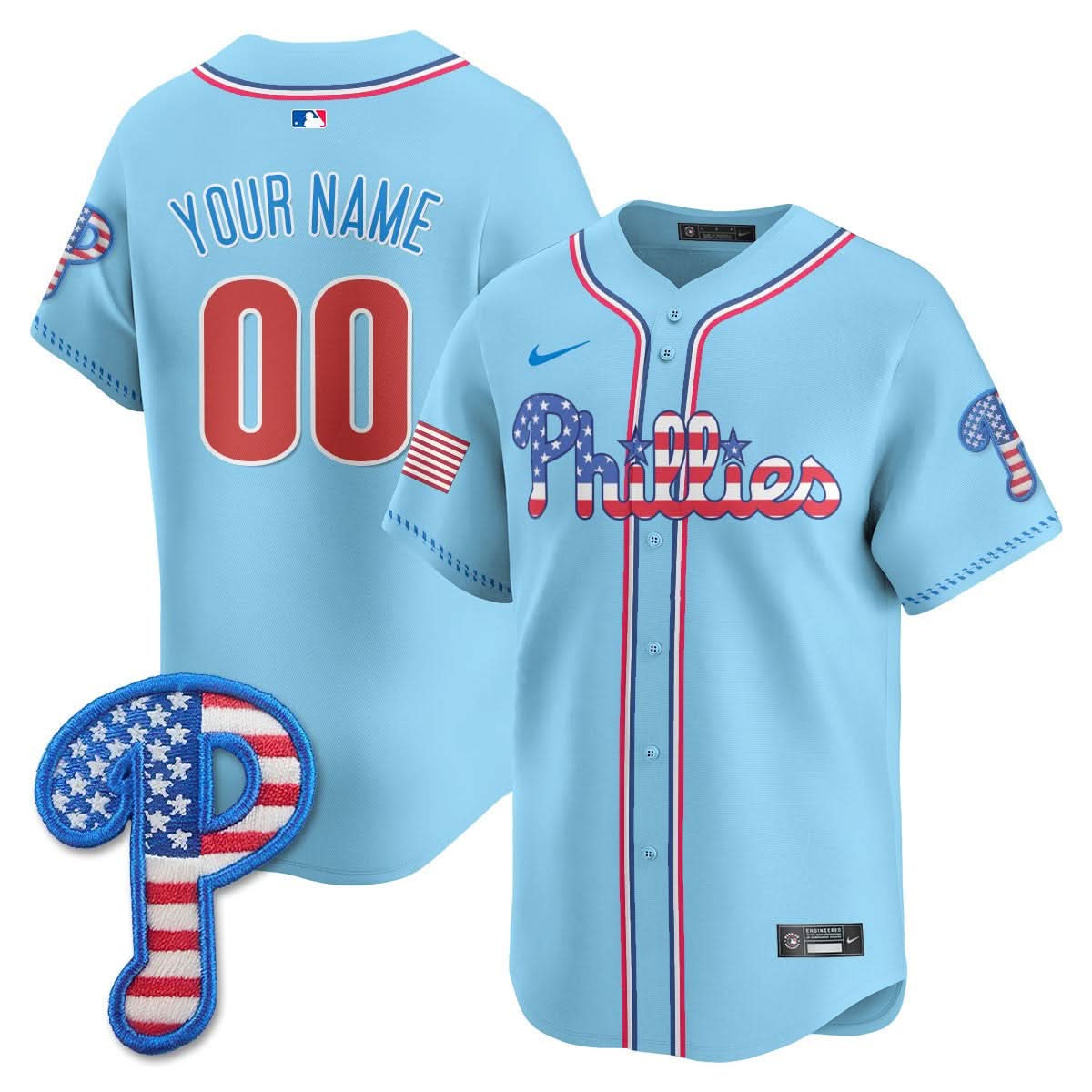 PP 2025 Fourth of July Vapor Premier Limited Custom Jersey - Stitched
