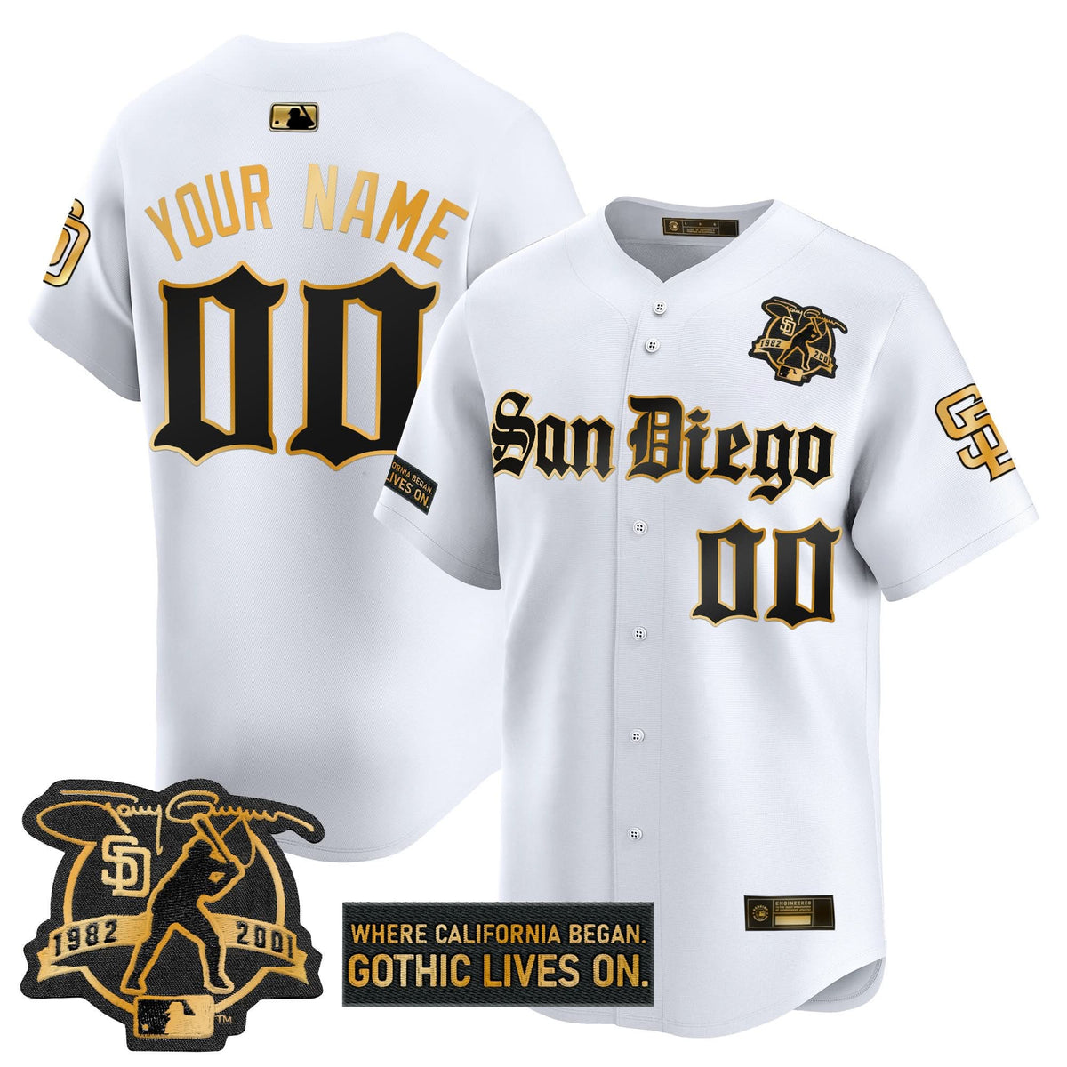 SDP 'Gothic Edition' Gold Vapor Premier Limited Custom Jersey - Stitched