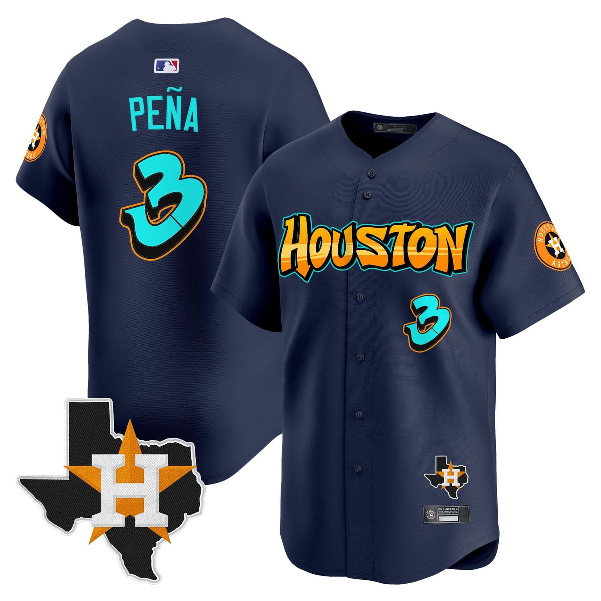 HA 'Graffiti H-Town Edition' Vapor Premier Limited Jersey - Stitched