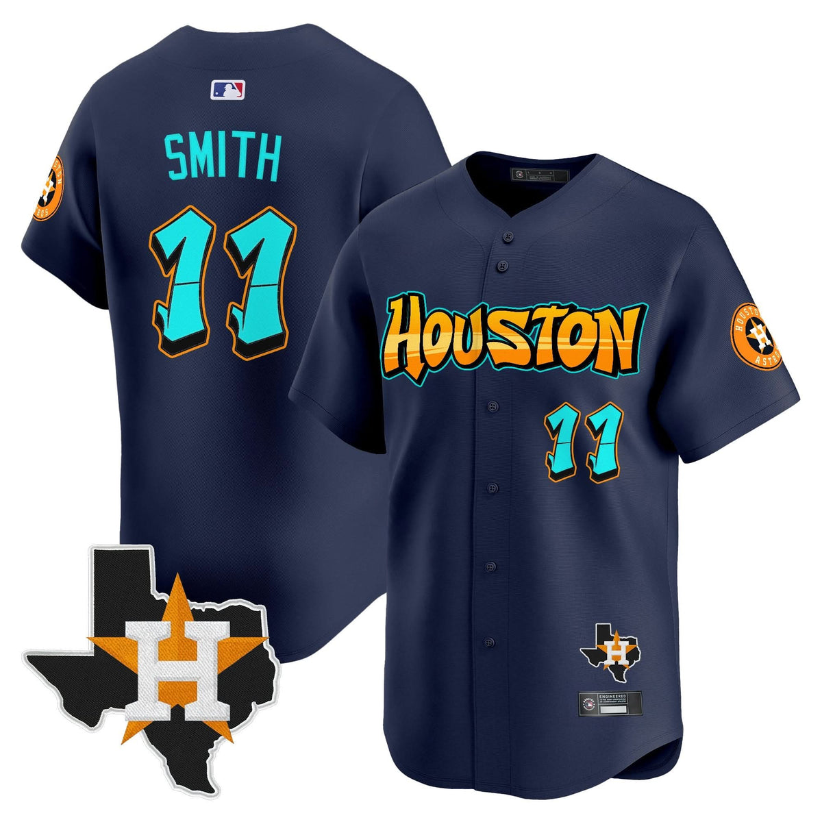 HA 'Graffiti H-Town Edition' Vapor Premier Limited Jersey - Stitched