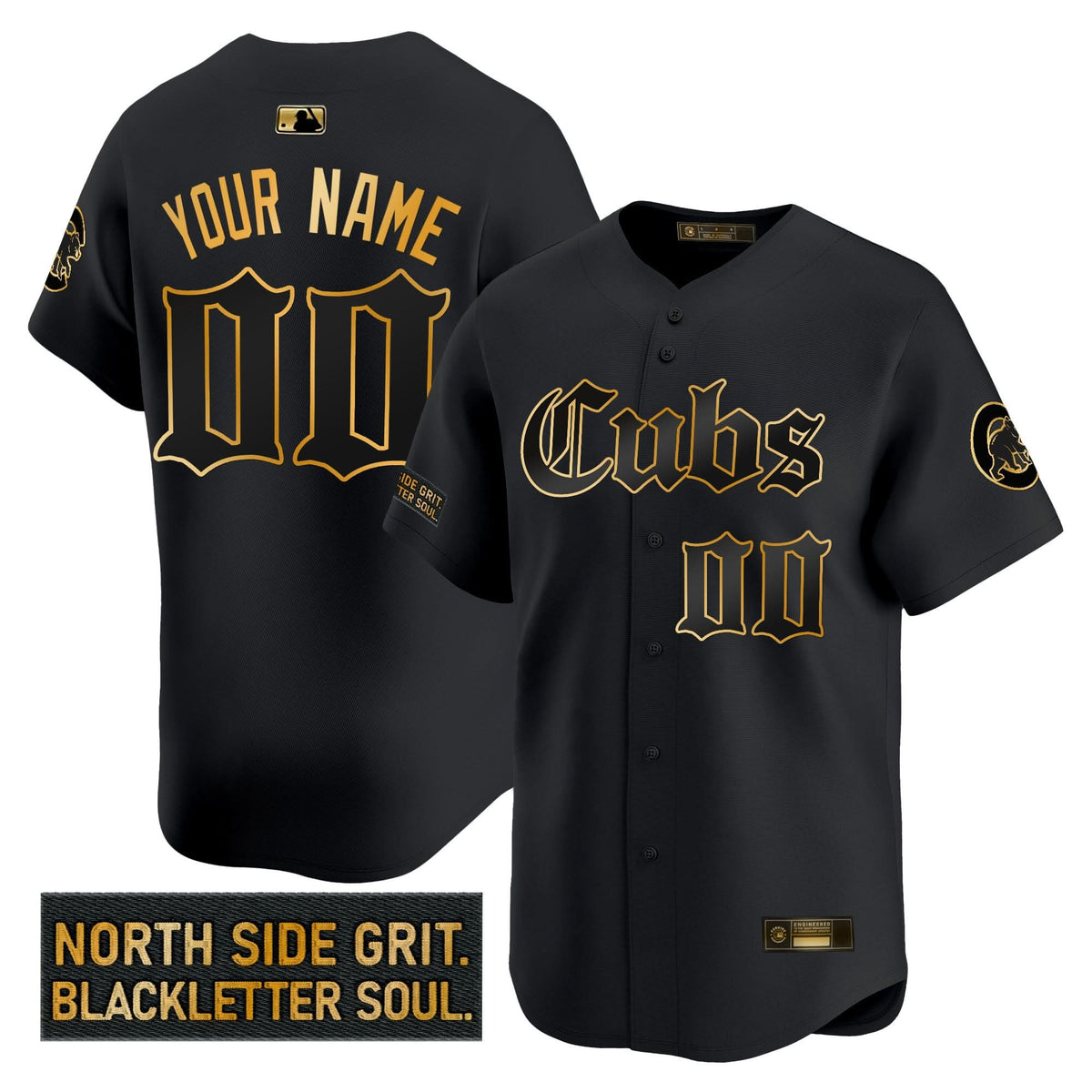 CC 'Gothic North Side Edition' Gold Vapor Premier Limited Custom Jersey - Stitched
