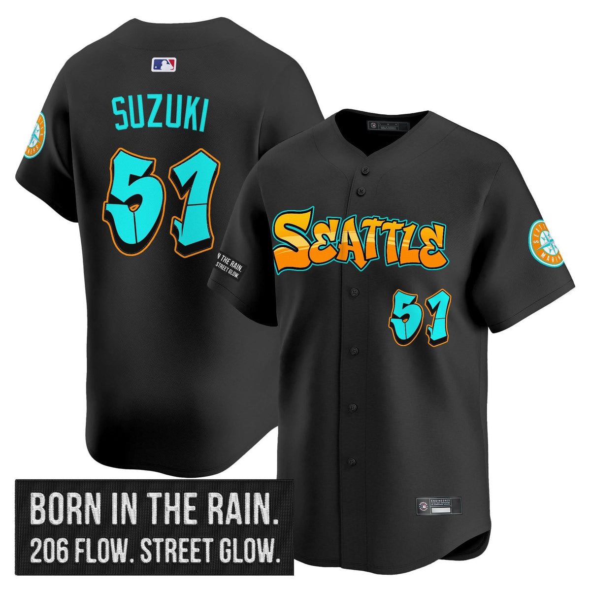 SM 'Graffiti Emerald Drop Edition' Vapor Premier Limited Jersey - Stitched