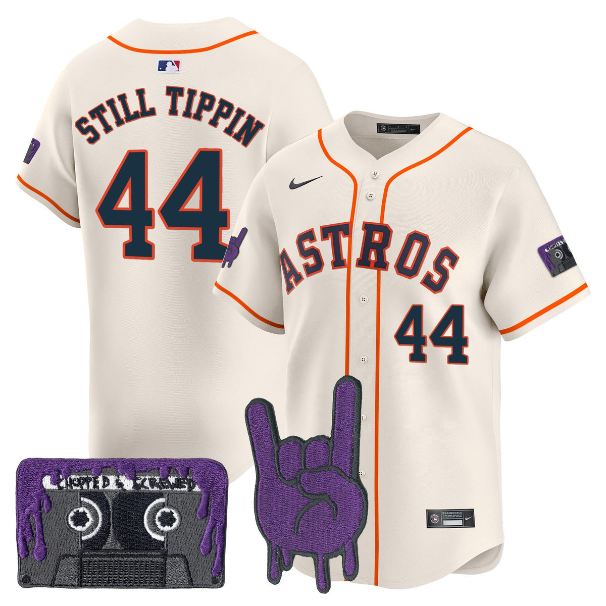 HOU DJ Screw Patch Vapor Premier Limited Jersey - Stitched