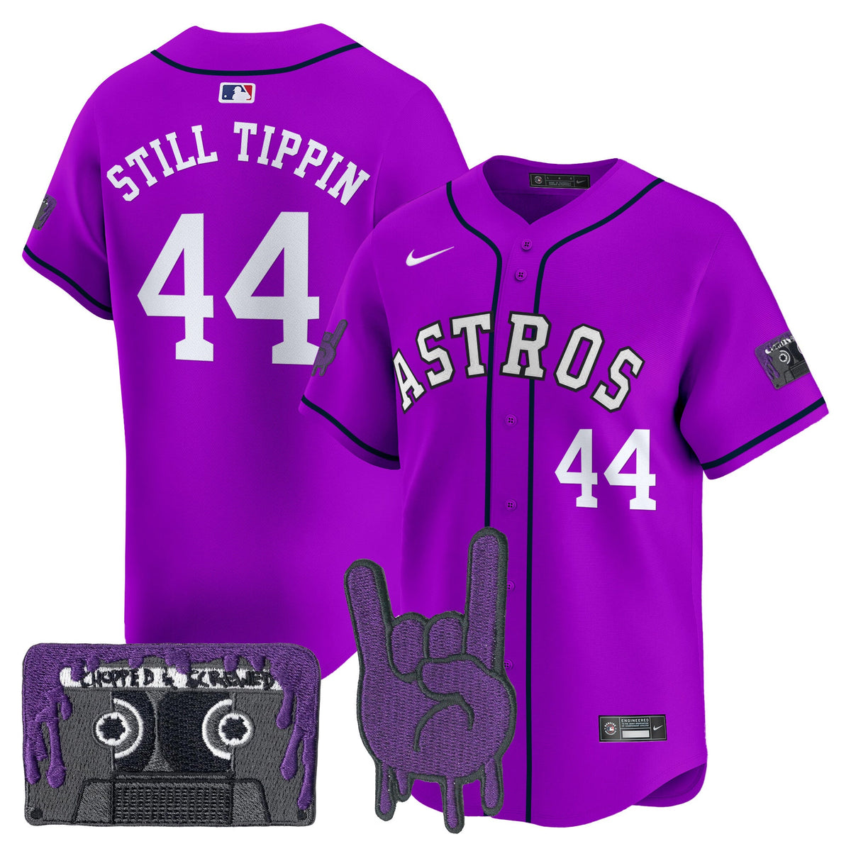 HOU DJ Screw Patch Vapor Premier Limited Jersey - Stitched
