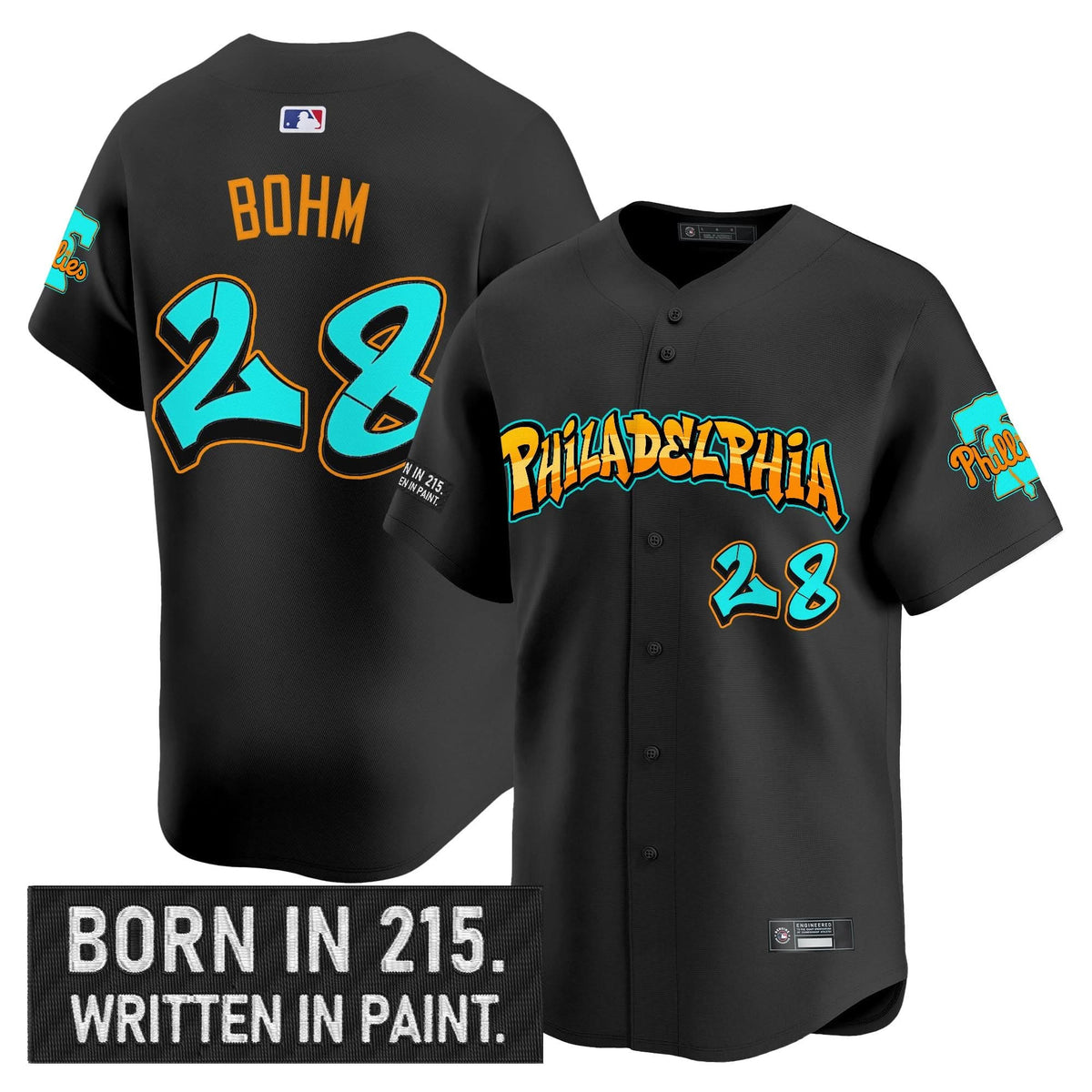 PP 'Graffiti Broad Street Edition 'Vapor Premier Limited Jersey V2 - Stitched