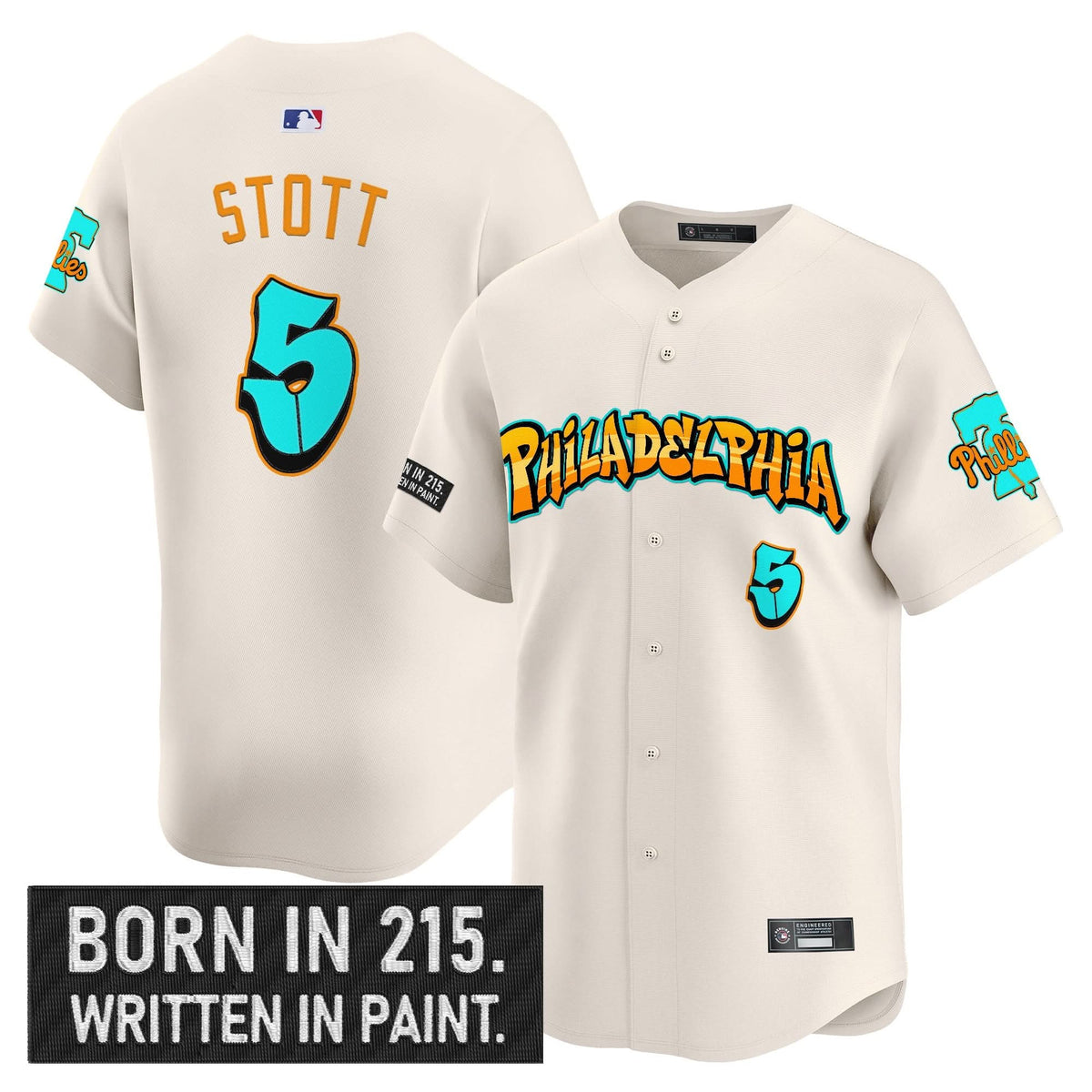 PP 'Graffiti Broad Street Edition 'Vapor Premier Limited Jersey V2 - Stitched