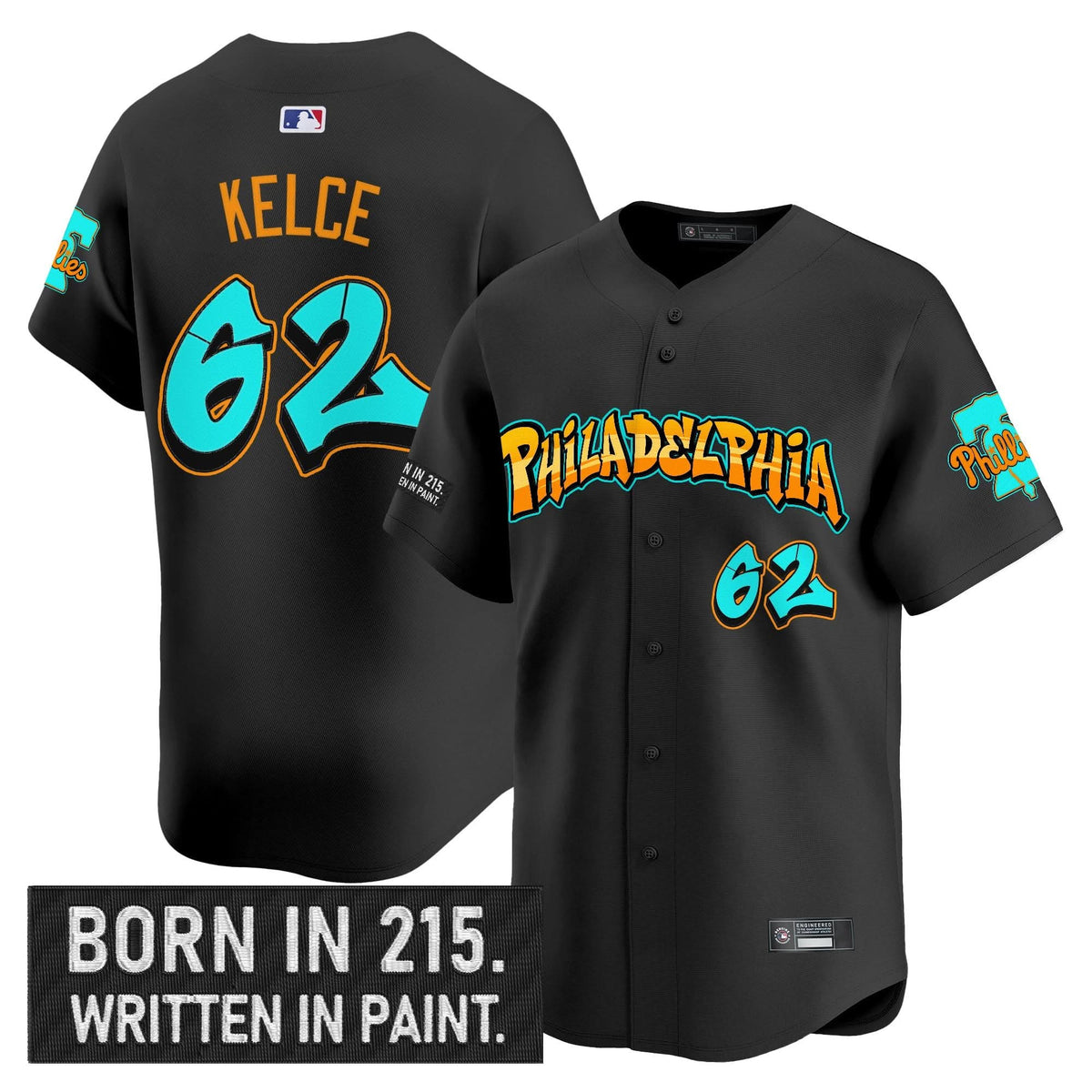 PP 'Graffiti Broad Street Edition 'Vapor Premier Limited Jersey V2 - Stitched