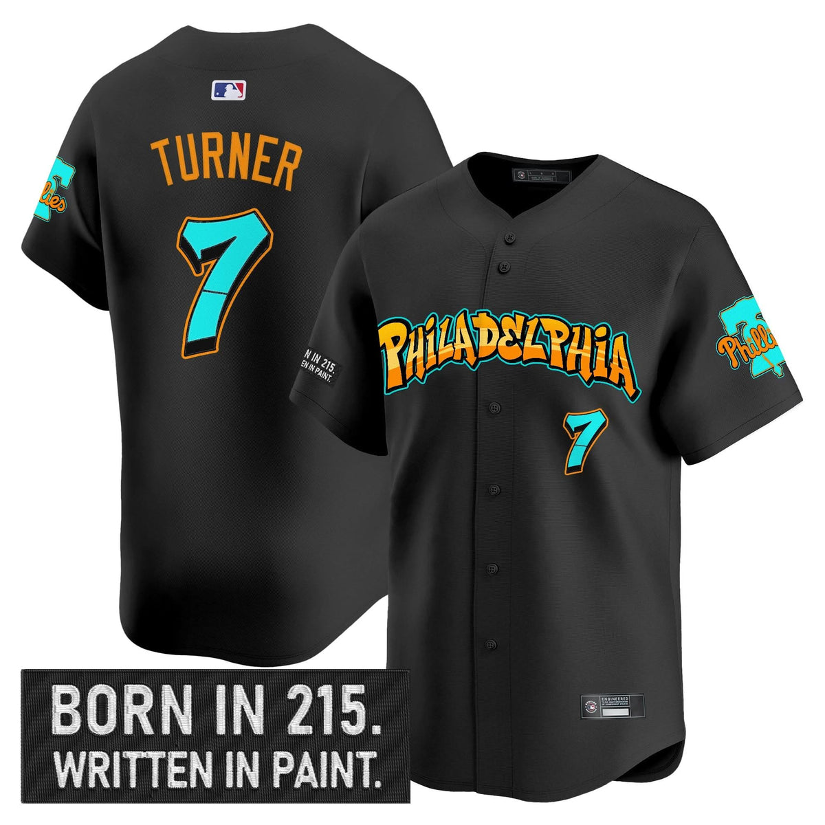 PP 'Graffiti Broad Street Edition 'Vapor Premier Limited Jersey V2 - Stitched