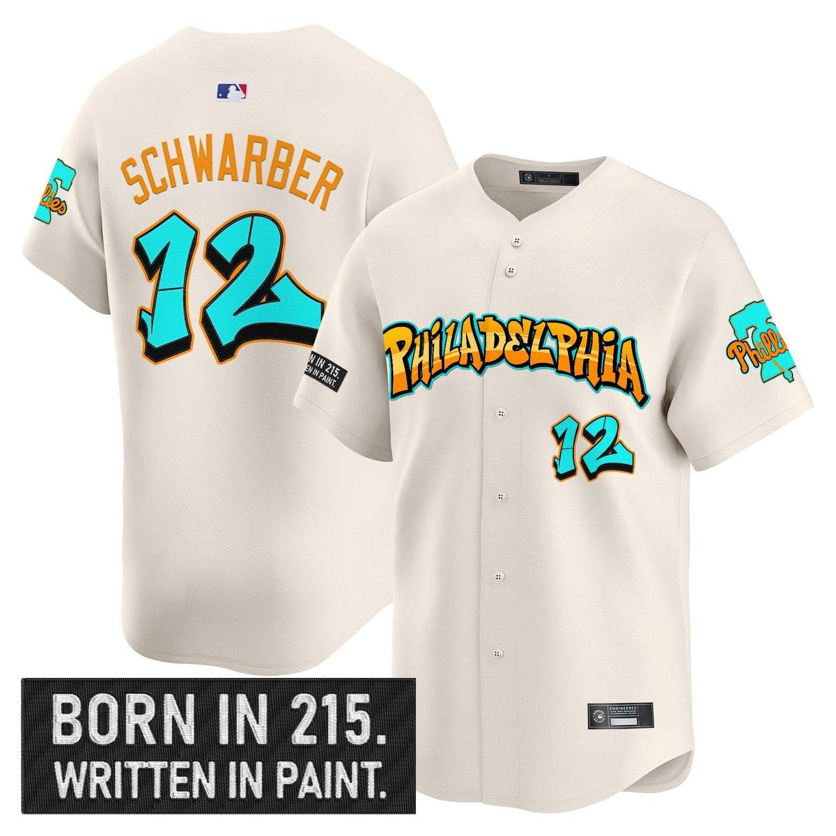 PP 'Graffiti Broad Street Edition 'Vapor Premier Limited Jersey V2 - Stitched