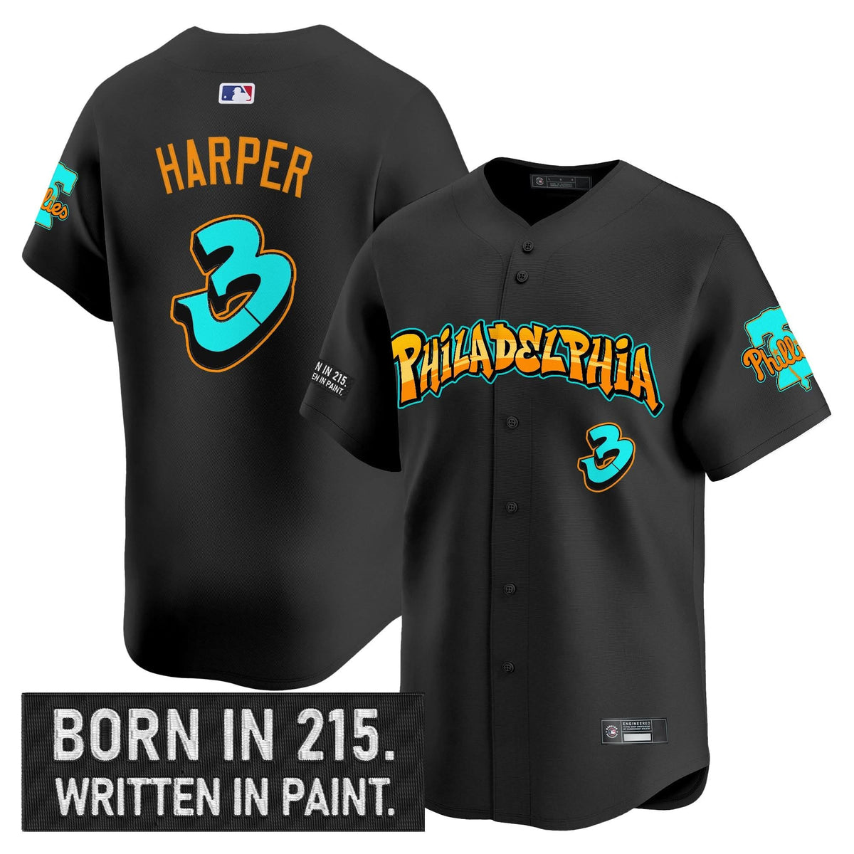 PP 'Graffiti Broad Street Edition 'Vapor Premier Limited Jersey V2 - Stitched