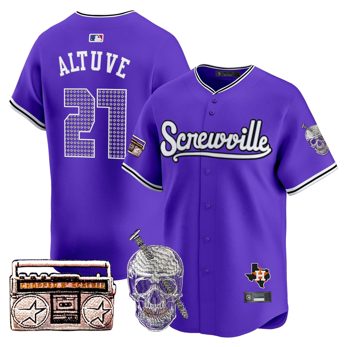 Astros DJ Screw 2025 Vapor Premier Limited Jersey - Stitched