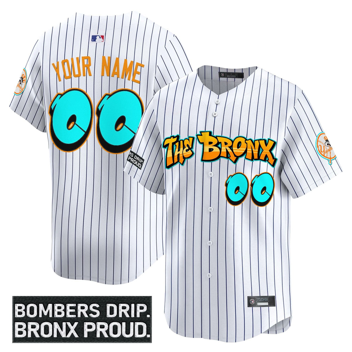 NYY 'Graffiti Bronx Bombers Edition' Vapor Premier Limited Custom Jersey - Stitched