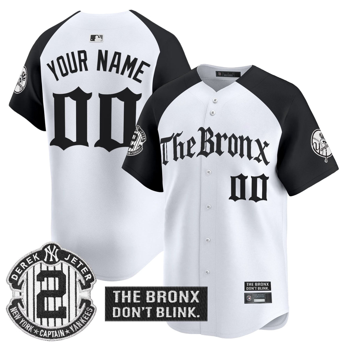 NYY 'The Bronx - Gothic Ink Drop Edition' Vapor Premier Limited Custom Jersey - Stitched