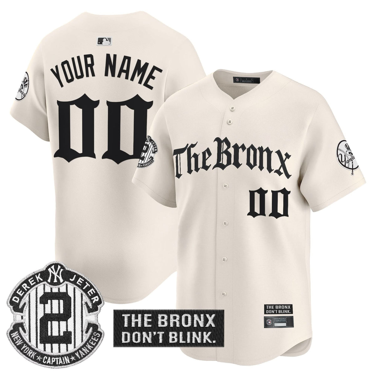 NYY 'The Bronx - Gothic Ink Drop Edition' Vapor Premier Limited Custom Jersey - Stitched