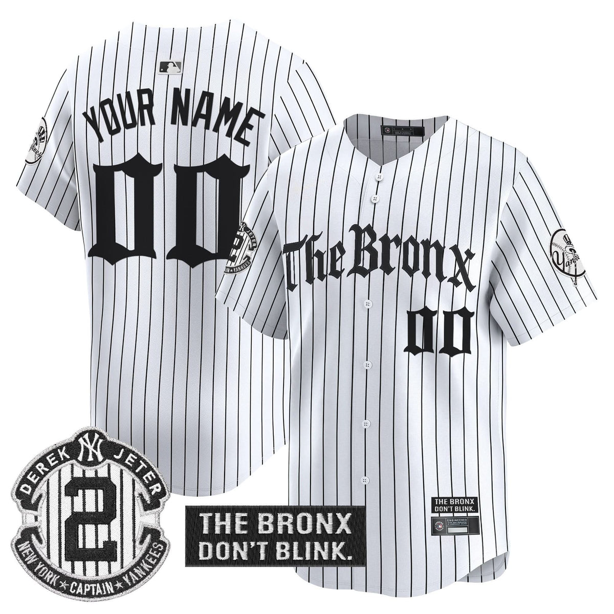 NYY 'The Bronx - Gothic Ink Drop Edition' Vapor Premier Limited Custom Jersey - Stitched