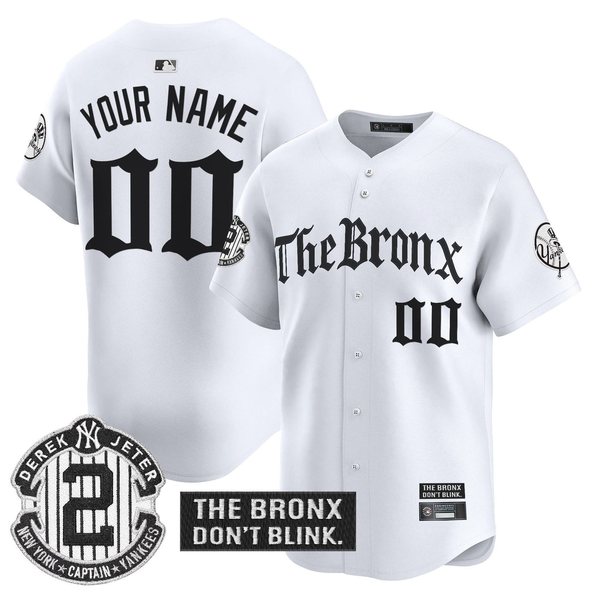 NYY 'The Bronx - Gothic Ink Drop Edition' Vapor Premier Limited Custom Jersey - Stitched