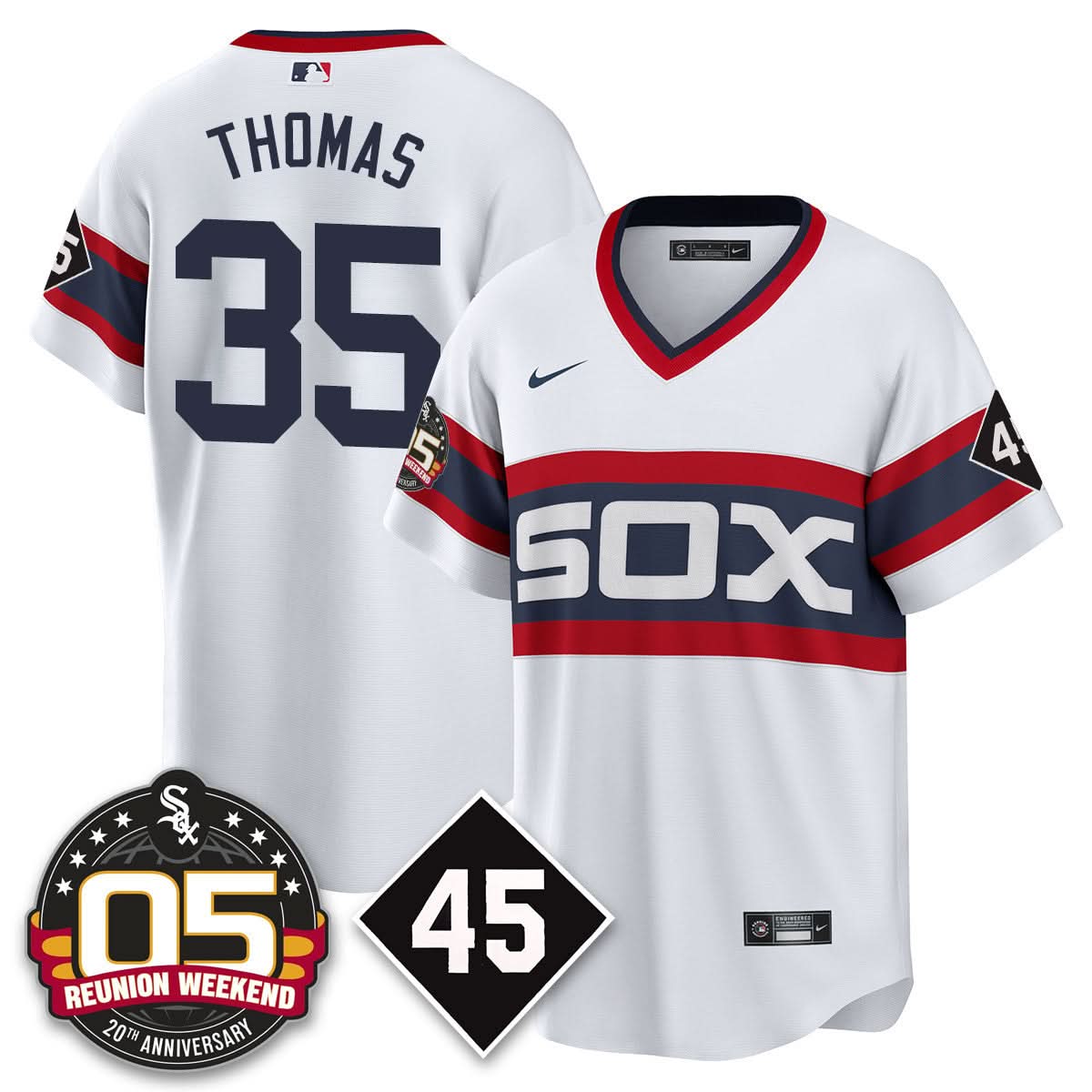 CWS Bobby Jenks 2025 Jersey - Reunion Weekend - Stitched