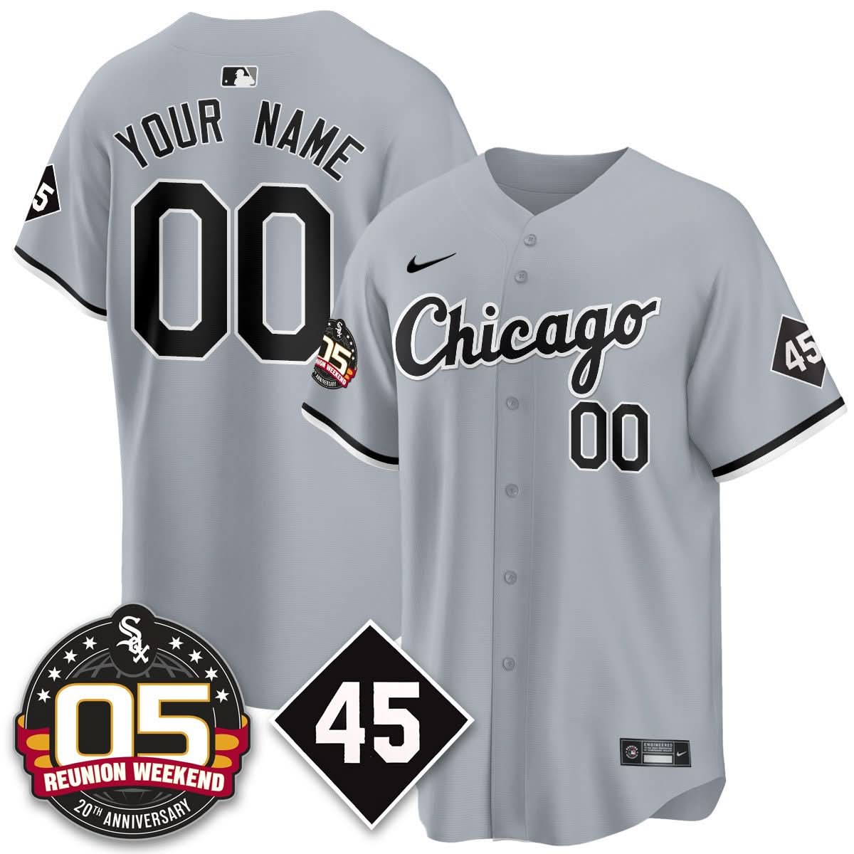 CWS Bobby Jenks 2025 Custom Jersey - Reunion Weekend - Stitched