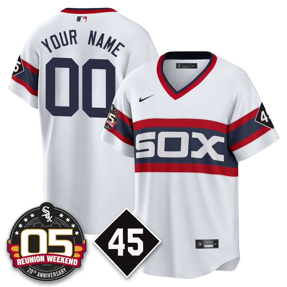 CWS Bobby Jenks 2025 Custom Jersey - Reunion Weekend - Stitched