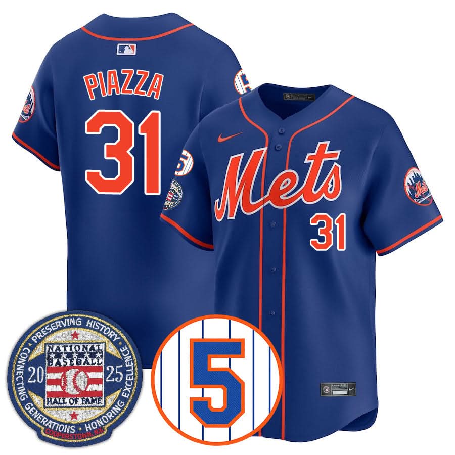 NYM Number Retirement & Hall of Fame Gold Jersey - Stitched