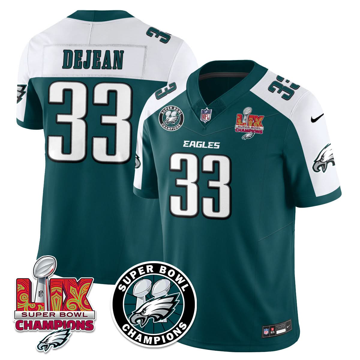 PE Super Bowl LIX Champions Jersey - Stitched