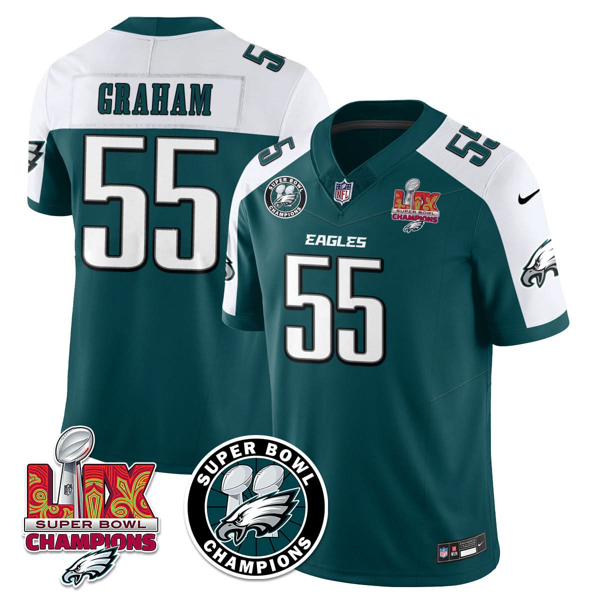 PE Super Bowl LIX Champions Jersey - Stitched