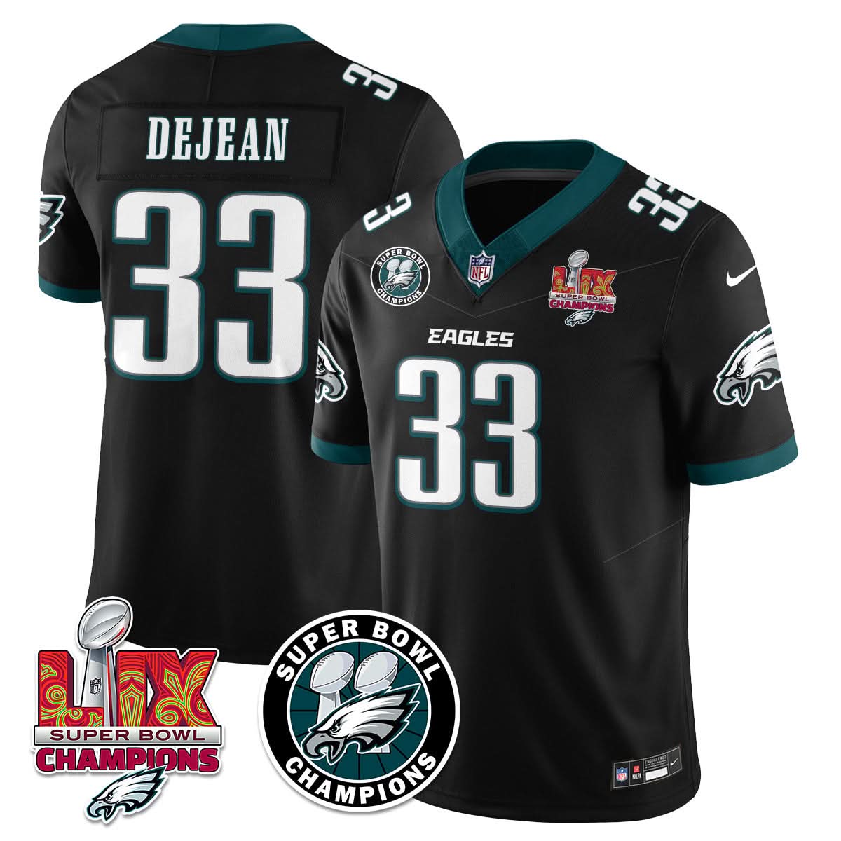 PE Super Bowl LIX Champions Jersey - Stitched