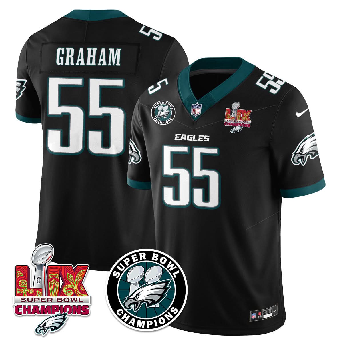 PE Super Bowl LIX Champions Jersey - Stitched