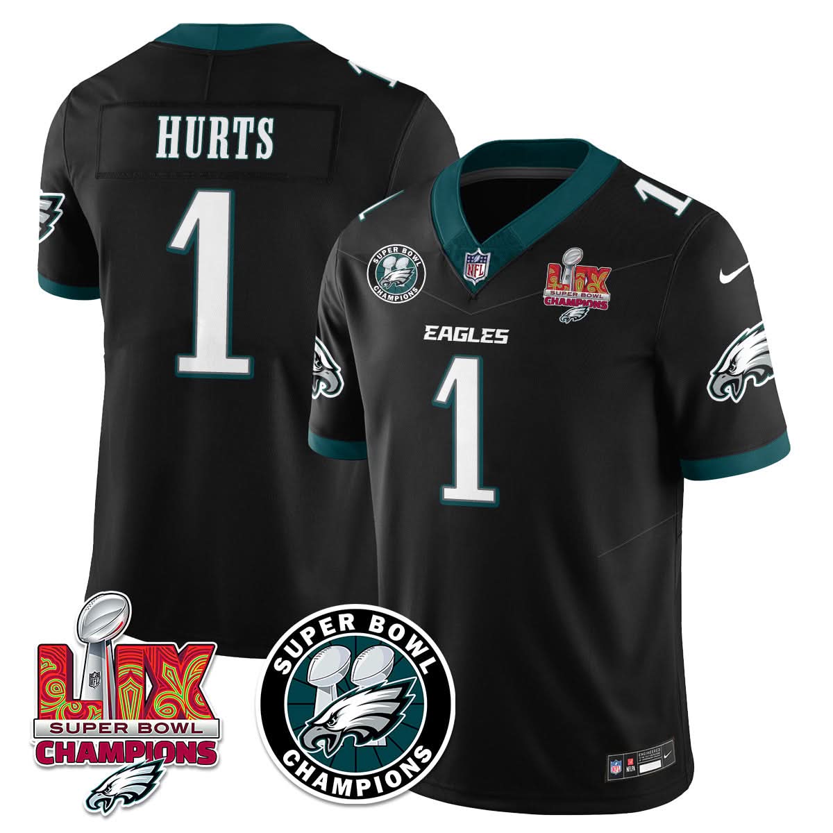 PE Super Bowl LIX Champions Jersey - Stitched