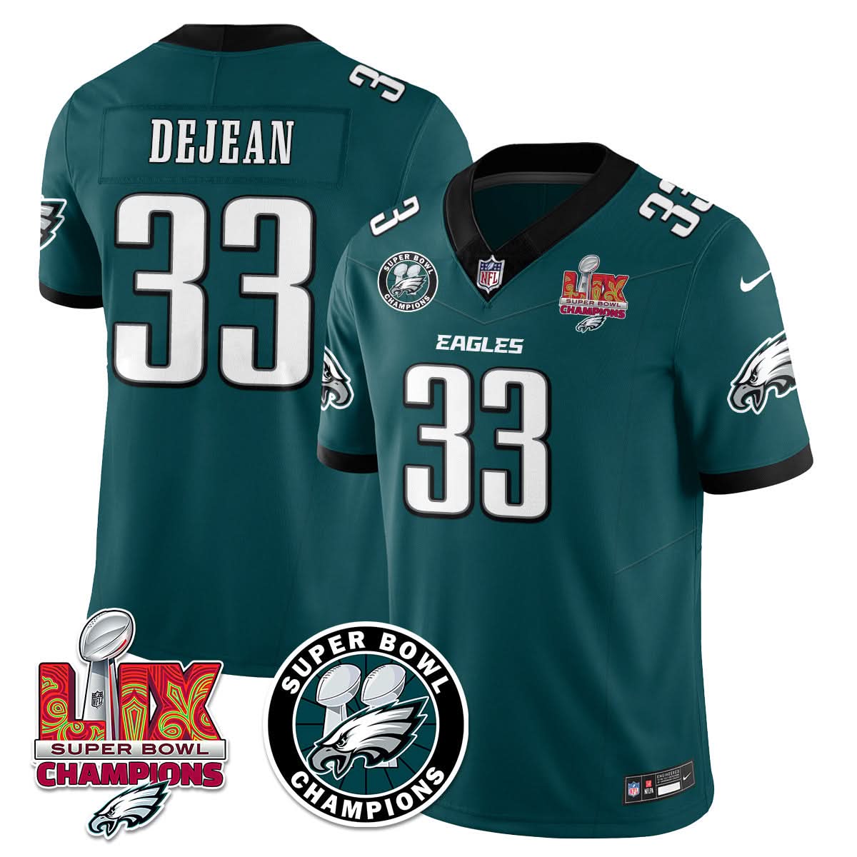 PE Super Bowl LIX Champions Jersey - Stitched