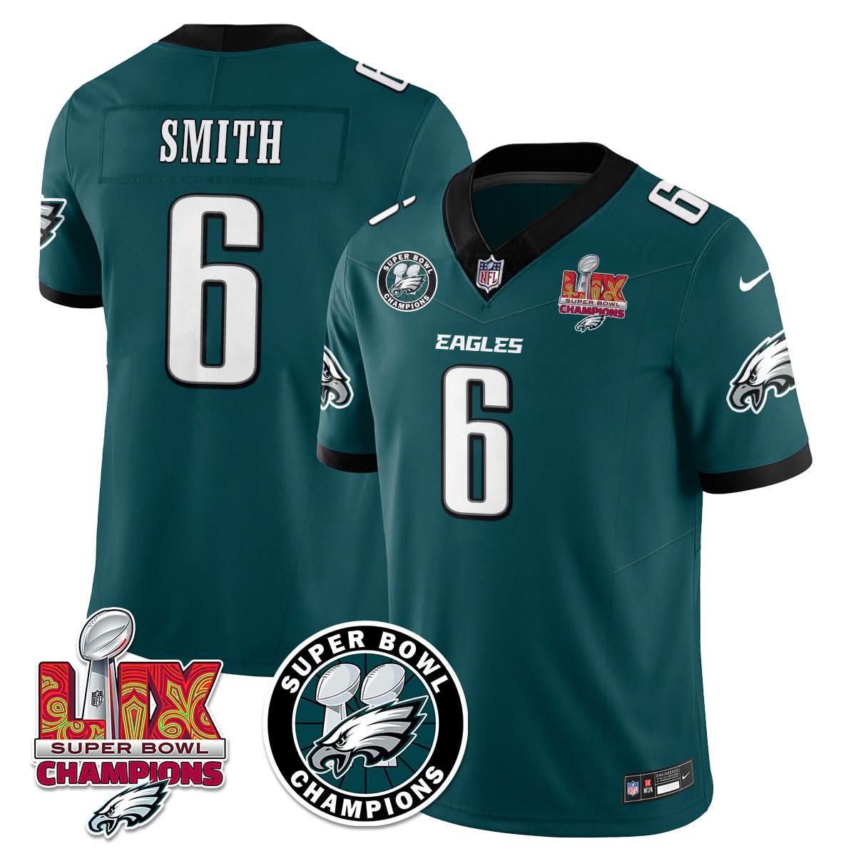 PE Super Bowl LIX Champions Jersey - Stitched