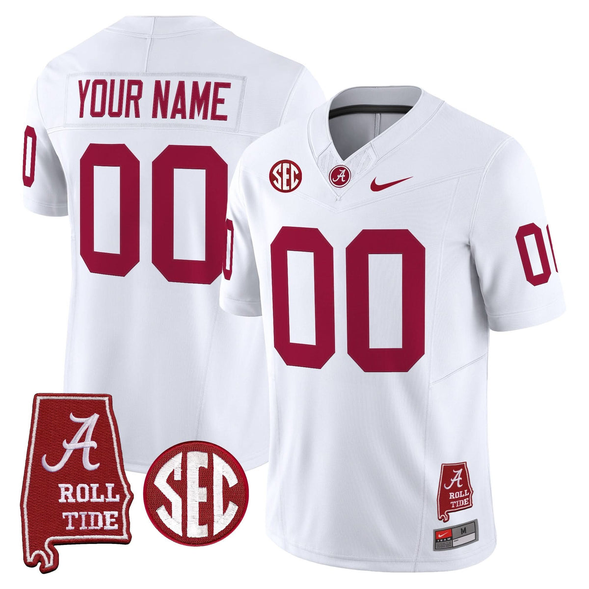 ACT Throwback Vapor Limited Custom Jersey - Alabama Map