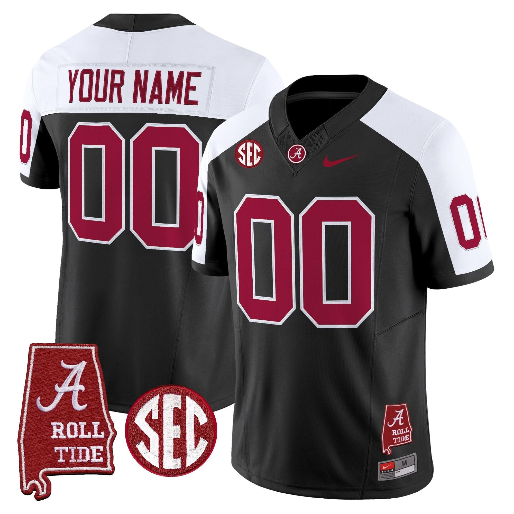 ACT Throwback Vapor Limited Custom Jersey - Alabama Map