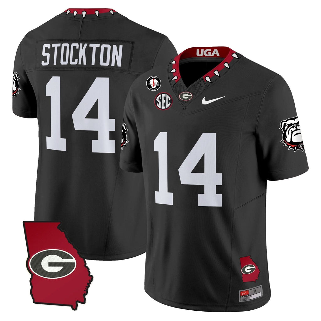 GB 2025 Georgia Map & Vince Dooley Patch Vapor Limited Jersey