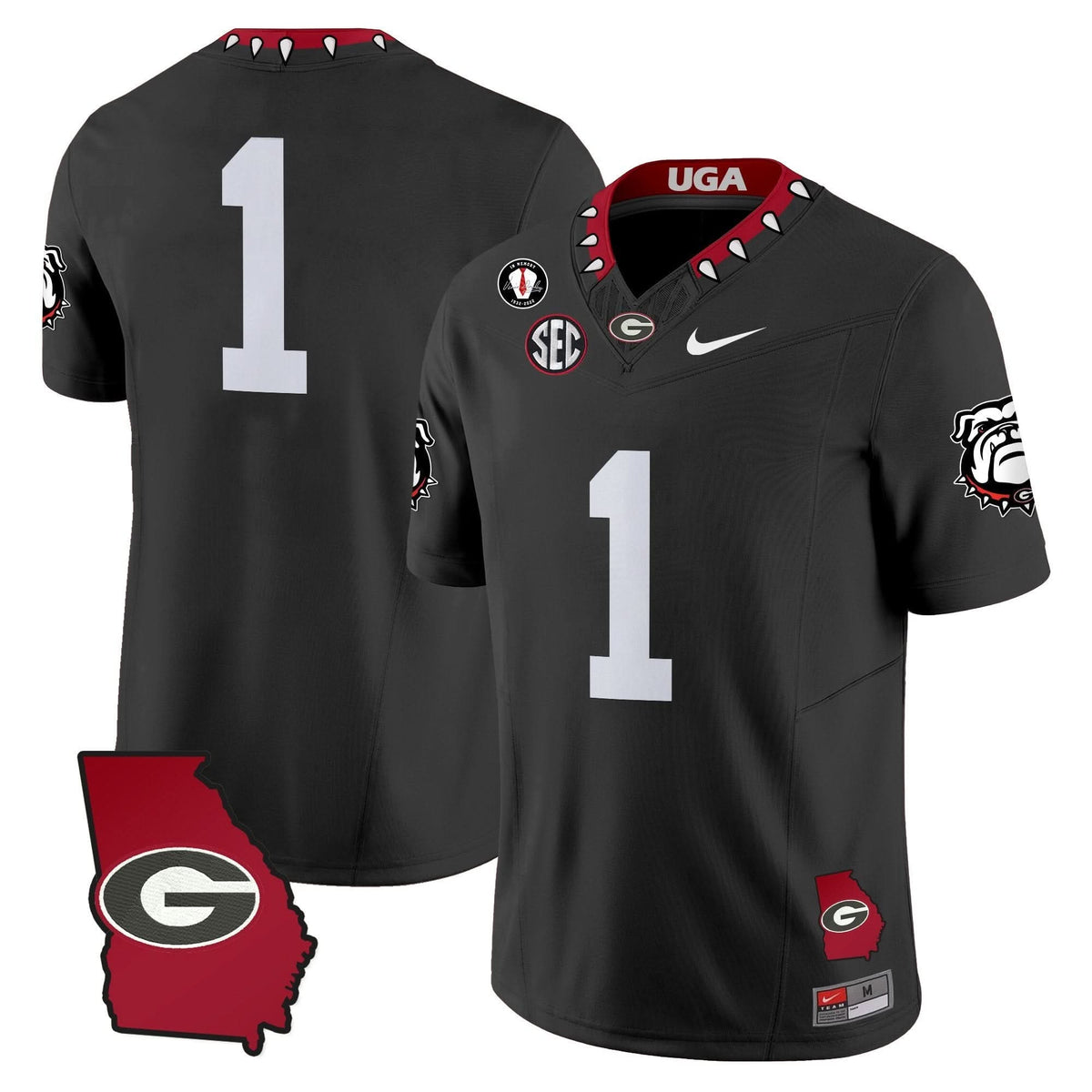 GB 2025 Georgia Map & Vince Dooley Patch Vapor Limited Jersey