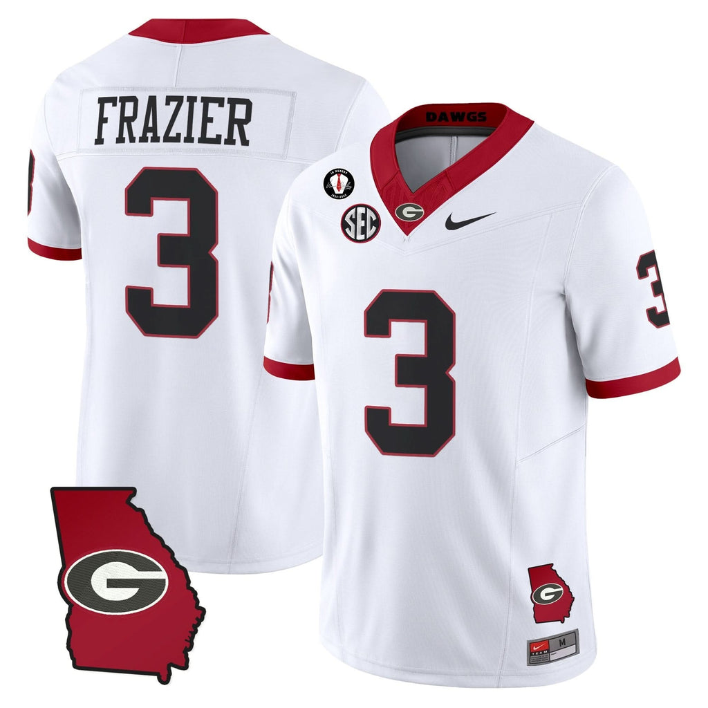 GB 2025 Georgia Map & Vince Dooley Patch Vapor Limited Jersey