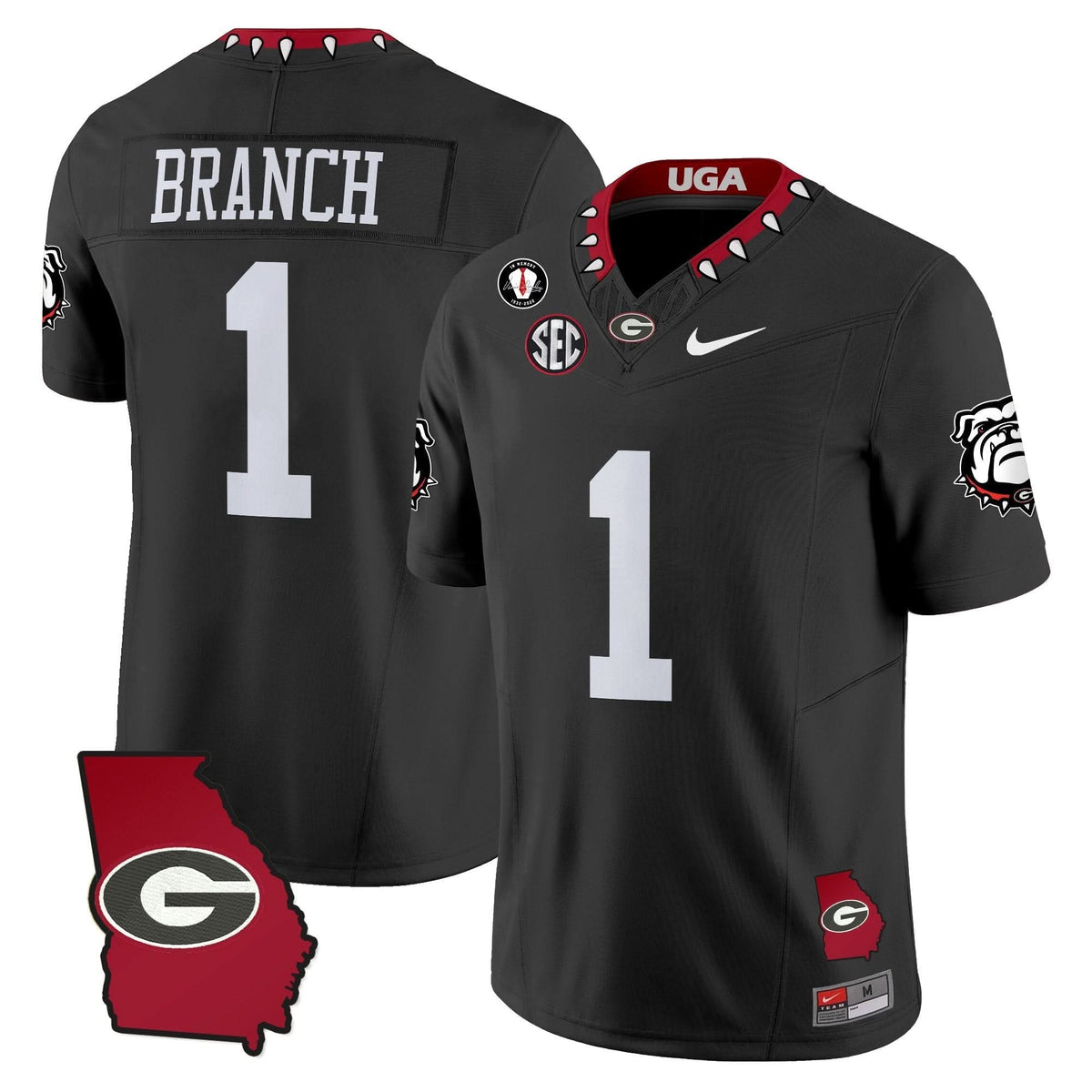 GB 2025 Georgia Map & Vince Dooley Patch Vapor Limited Jersey