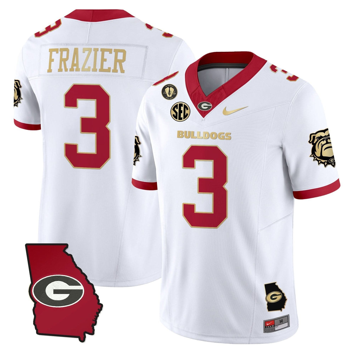 GB 2025 Georgia Map & Vince Dooley Patch Vapor Limited Jersey