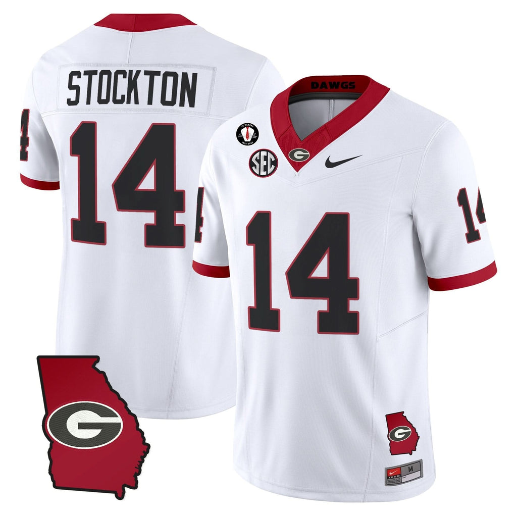 GB 2025 Georgia Map & Vince Dooley Patch Vapor Limited Jersey
