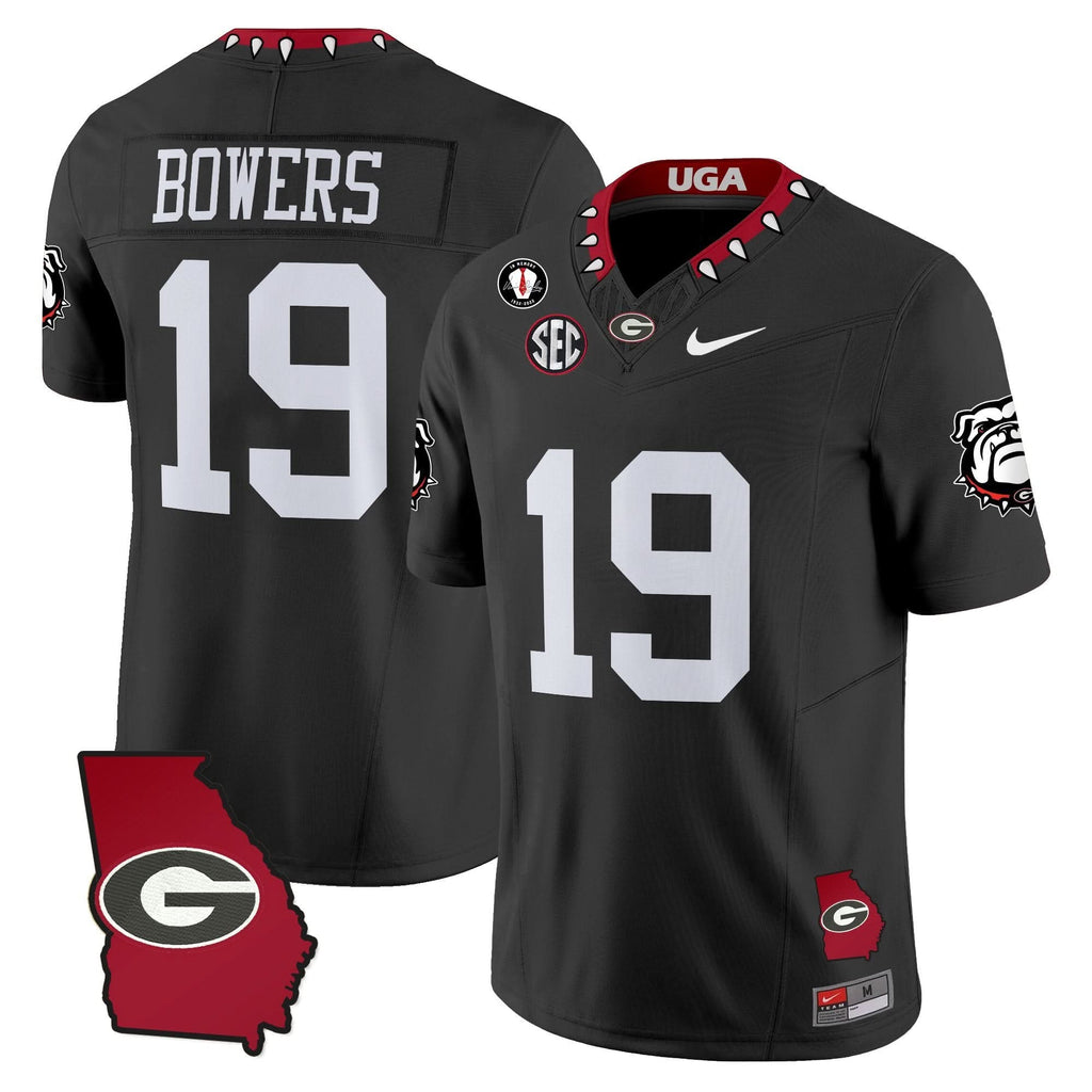 GB 2025 Georgia Map & Vince Dooley Patch Vapor Limited Jersey