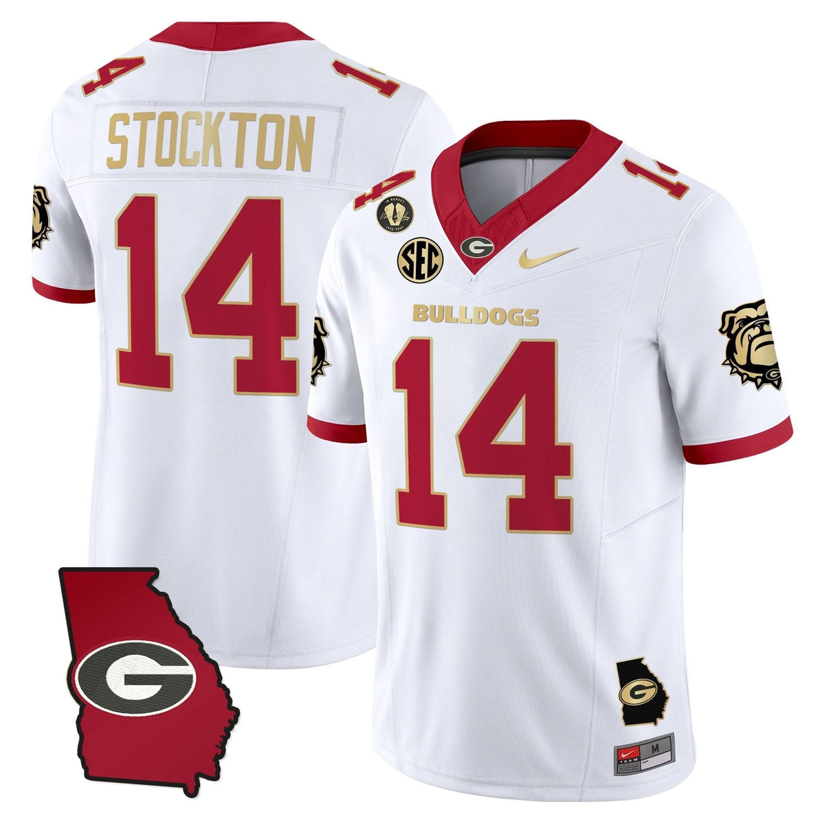 GB 2025 Georgia Map & Vince Dooley Patch Vapor Limited Jersey