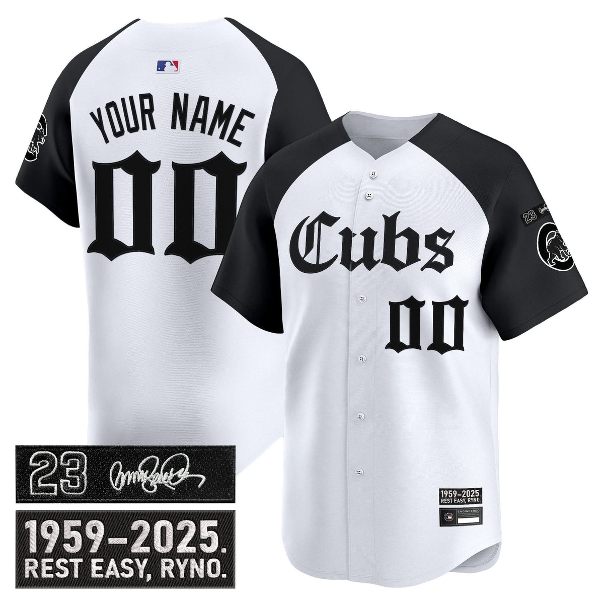 CC 'Ryne Sandberg Tribute' Vapor Premier Limited Custom Jersey - Gothic Edition - Stitched