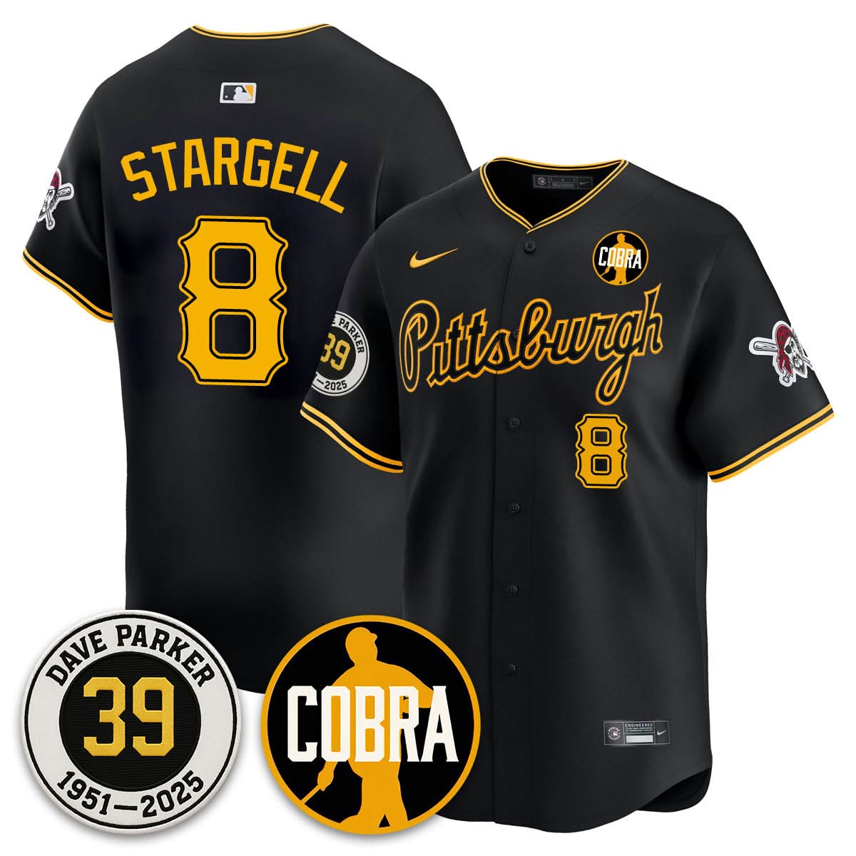 PP Memories Dave Parker Jersey- COBRA Patch - Stitched
