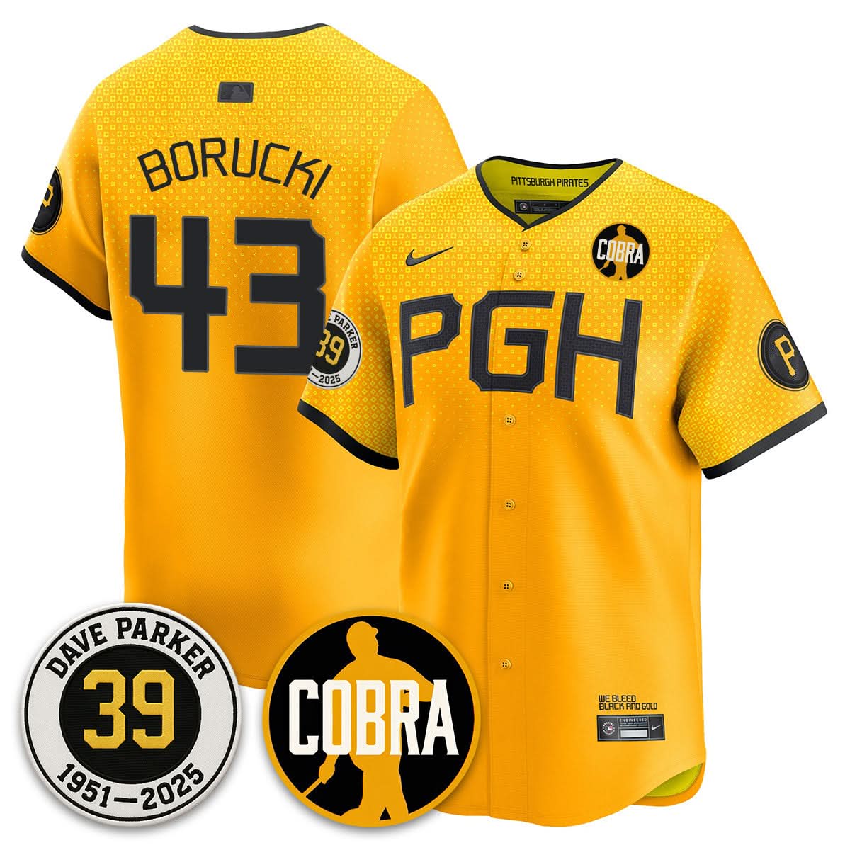 PP Memories Dave Parker Jersey- COBRA Patch - Stitched