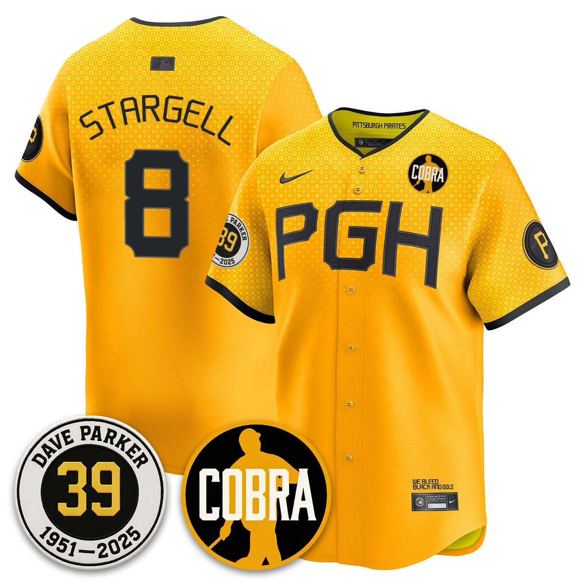 PP Memories Dave Parker Jersey- COBRA Patch - Stitched