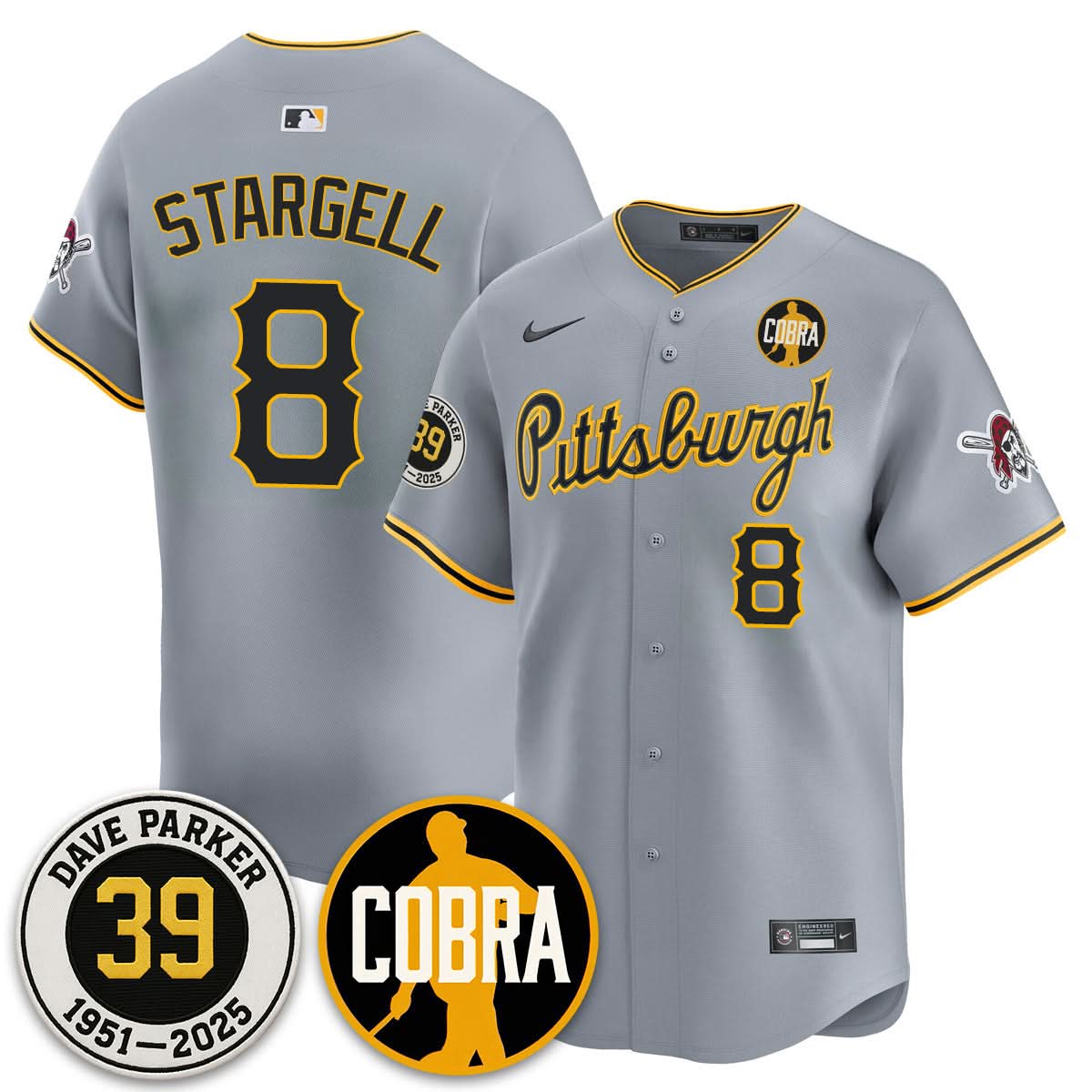 PP Memories Dave Parker Jersey- COBRA Patch - Stitched