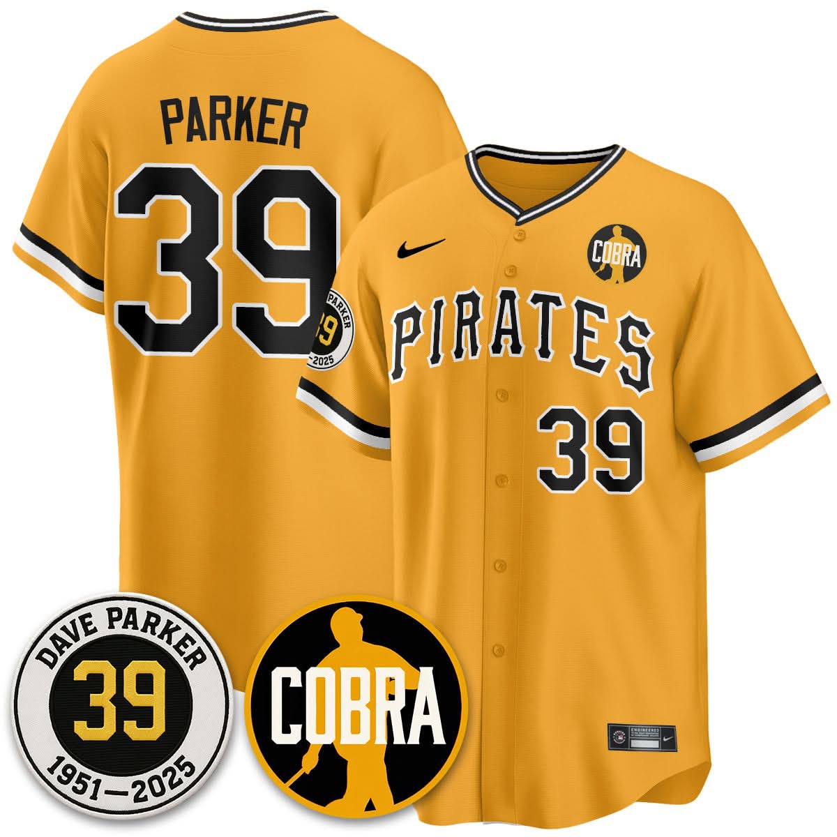 PP Memories Dave Parker Jersey- COBRA Patch - Stitched