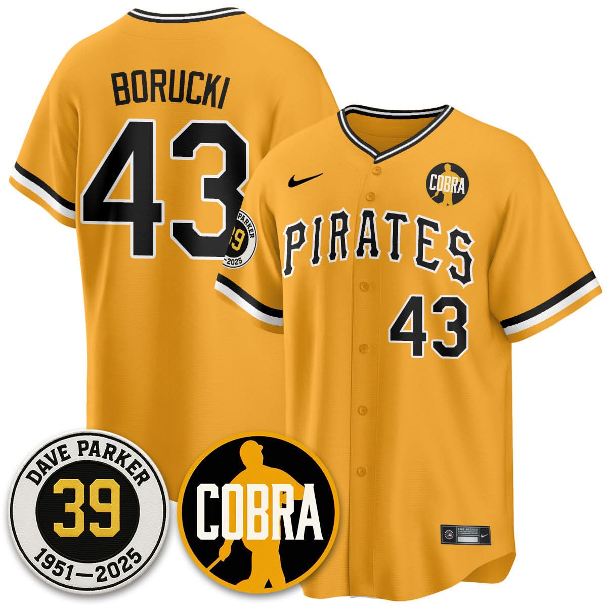 PP Memories Dave Parker Jersey- COBRA Patch - Stitched