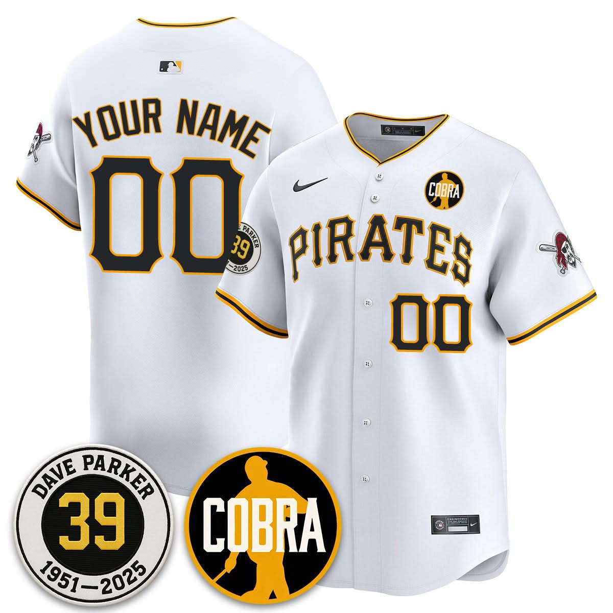 Custom PP Memories Dave Parker Jersey- COBRA Patch - Stitched