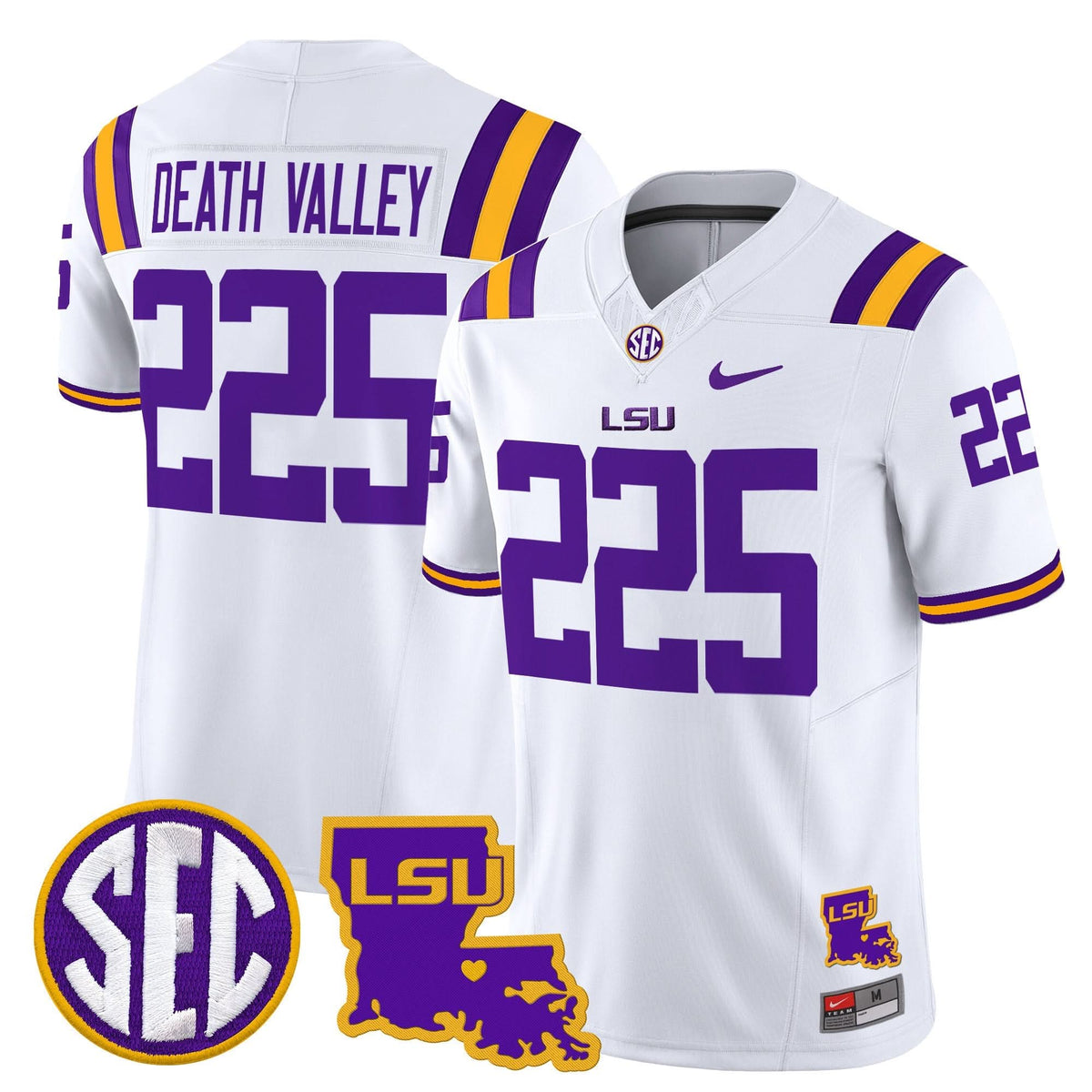 LSU 2025 Louisiana Patch Vapor Limited Jersey